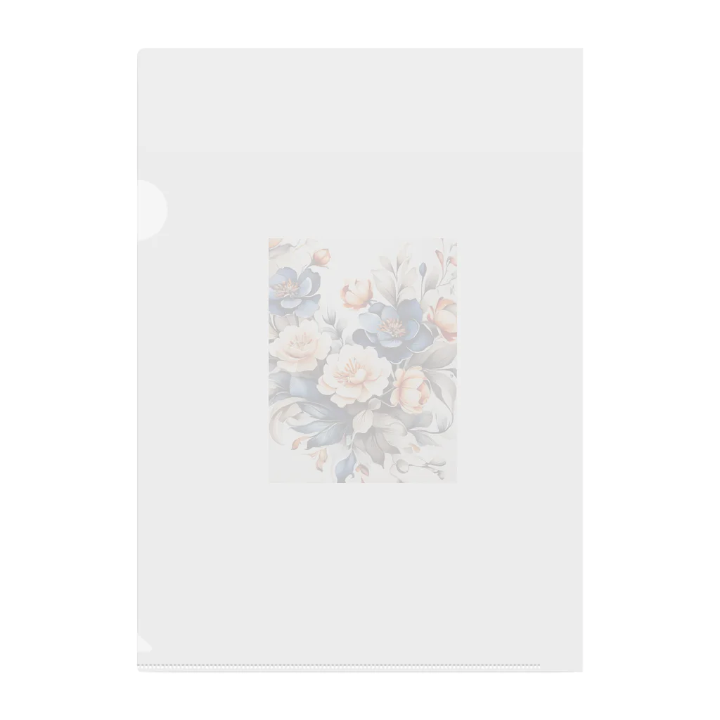 Lemon teaの花々・渋 Clear File Folder