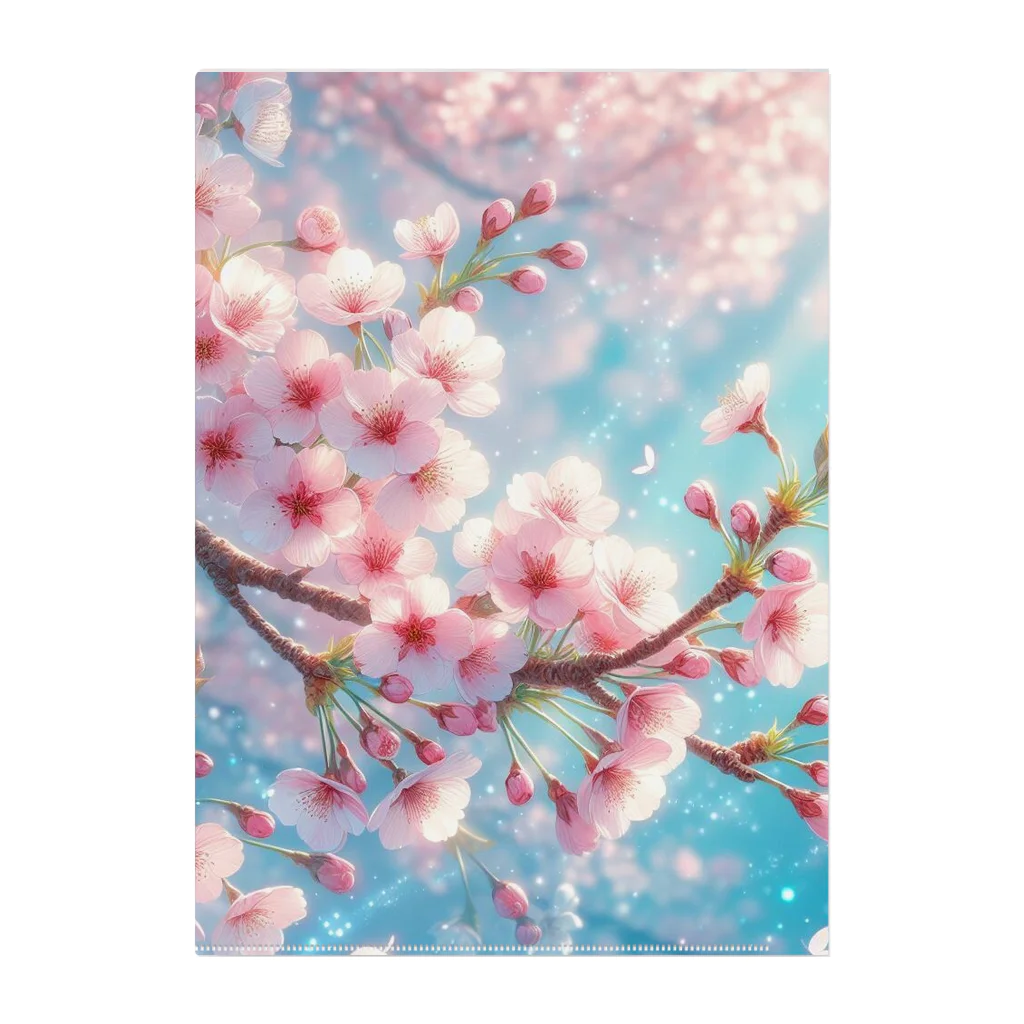 終わらない夢に🌈の美しい桜🌸✨ クリアファイル