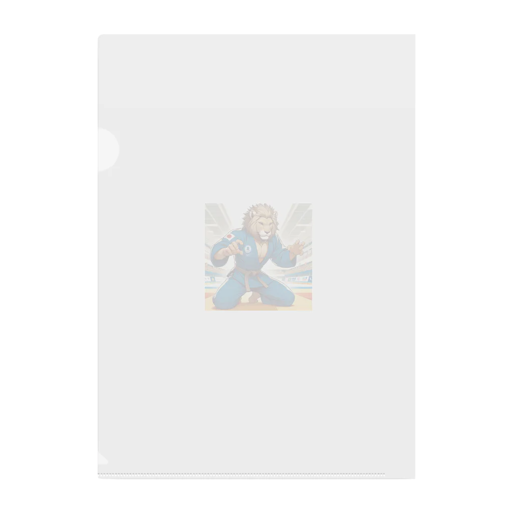 GANZのライオン柔道師範 Clear File Folder