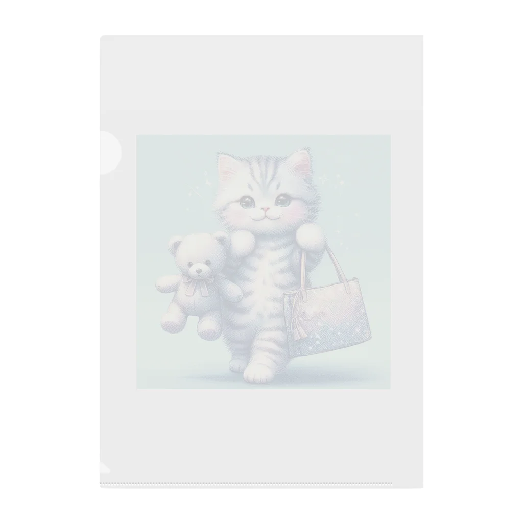 青りんごミュージアムのキャリアウーマン Clear File Folder