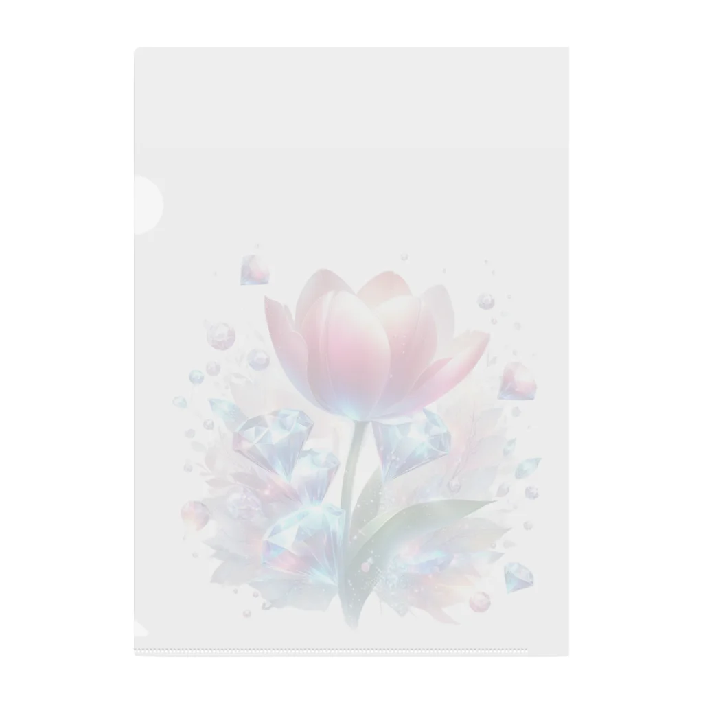 レベルUPのチューリップ×ダイヤモンド Clear File Folder