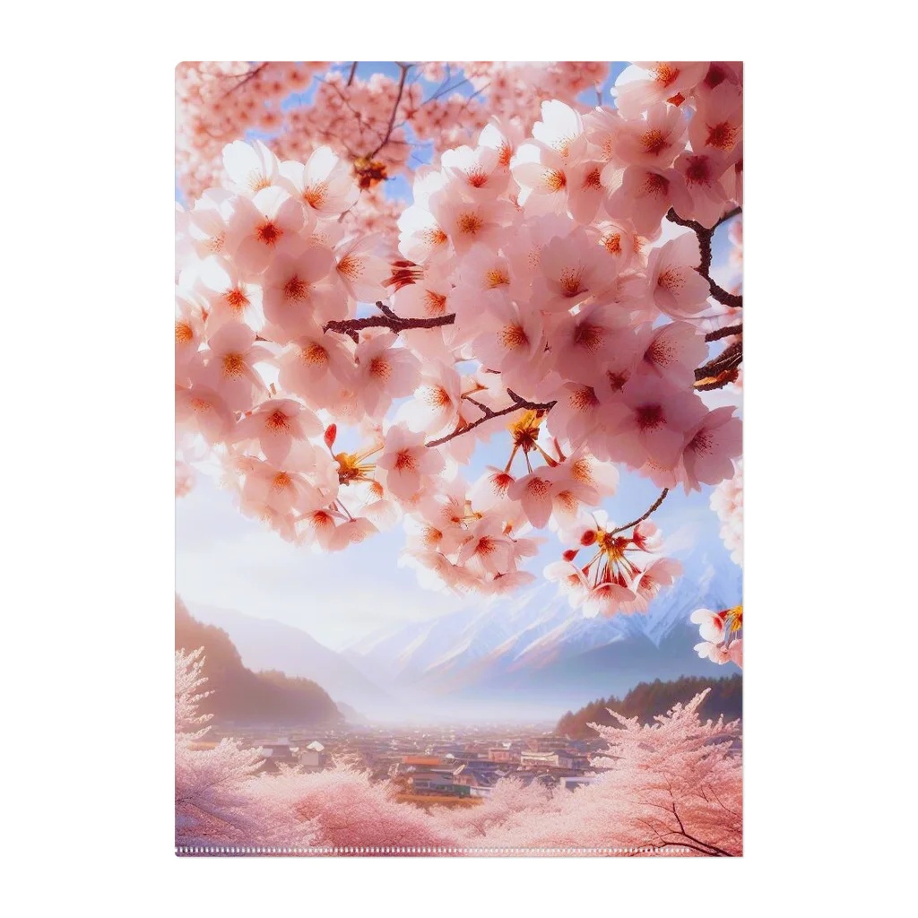 終わらない夢🌈の美しい桜🌸 クリアファイル