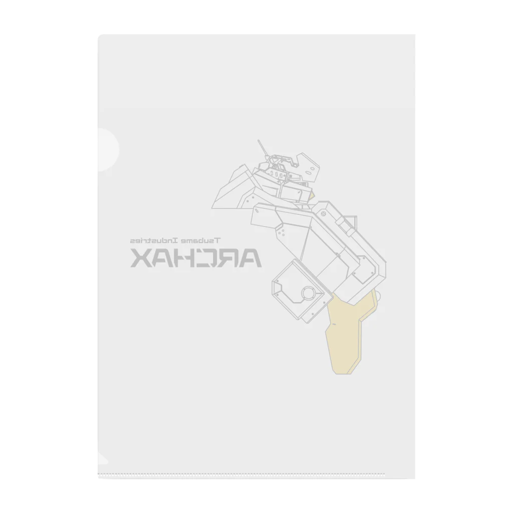 ツバメインダストリ株式会社のアーカックス　ハッチデザイン（黒ライン） Clear File Folder