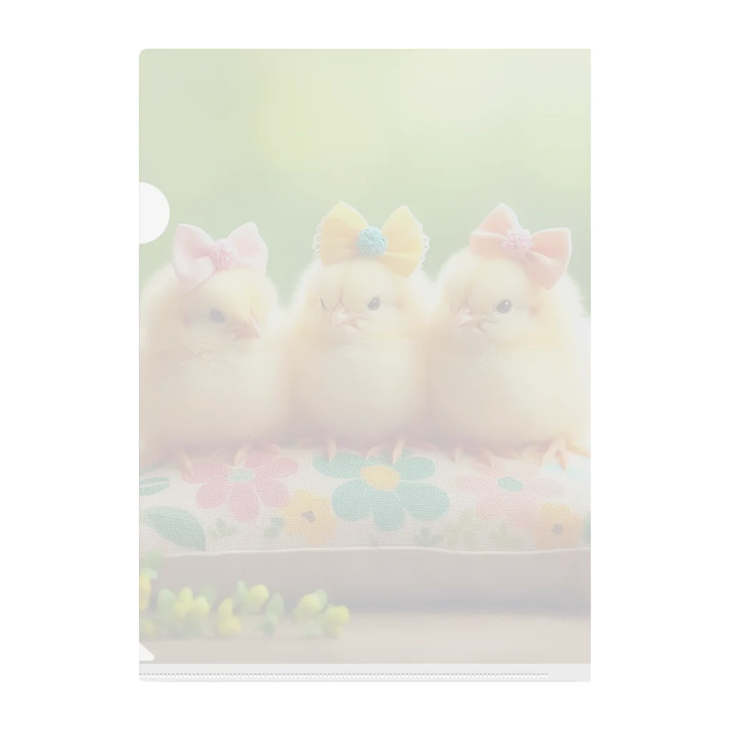 Animal Canvas Collectionのひよこ3兄弟 クリアファイル