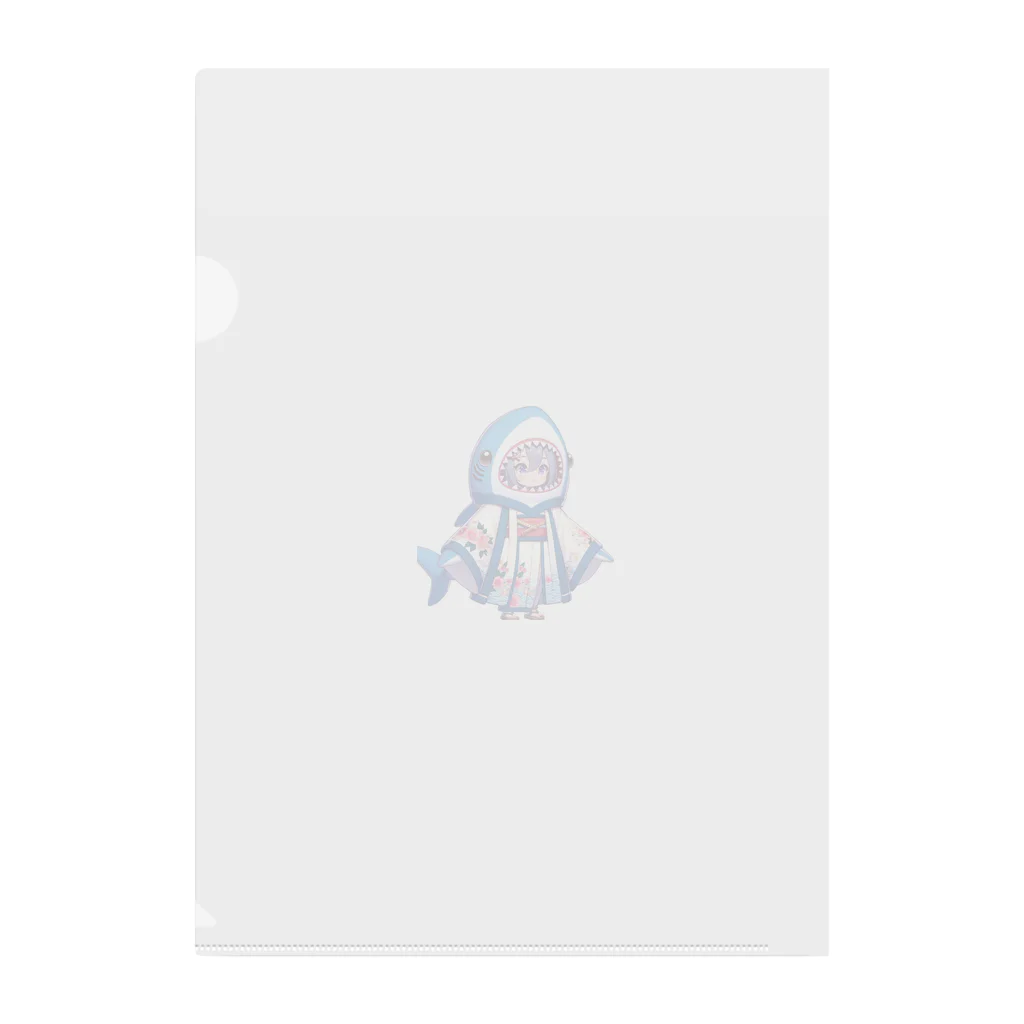 WING_0101の和風サメちゃんグッズ Clear File Folder