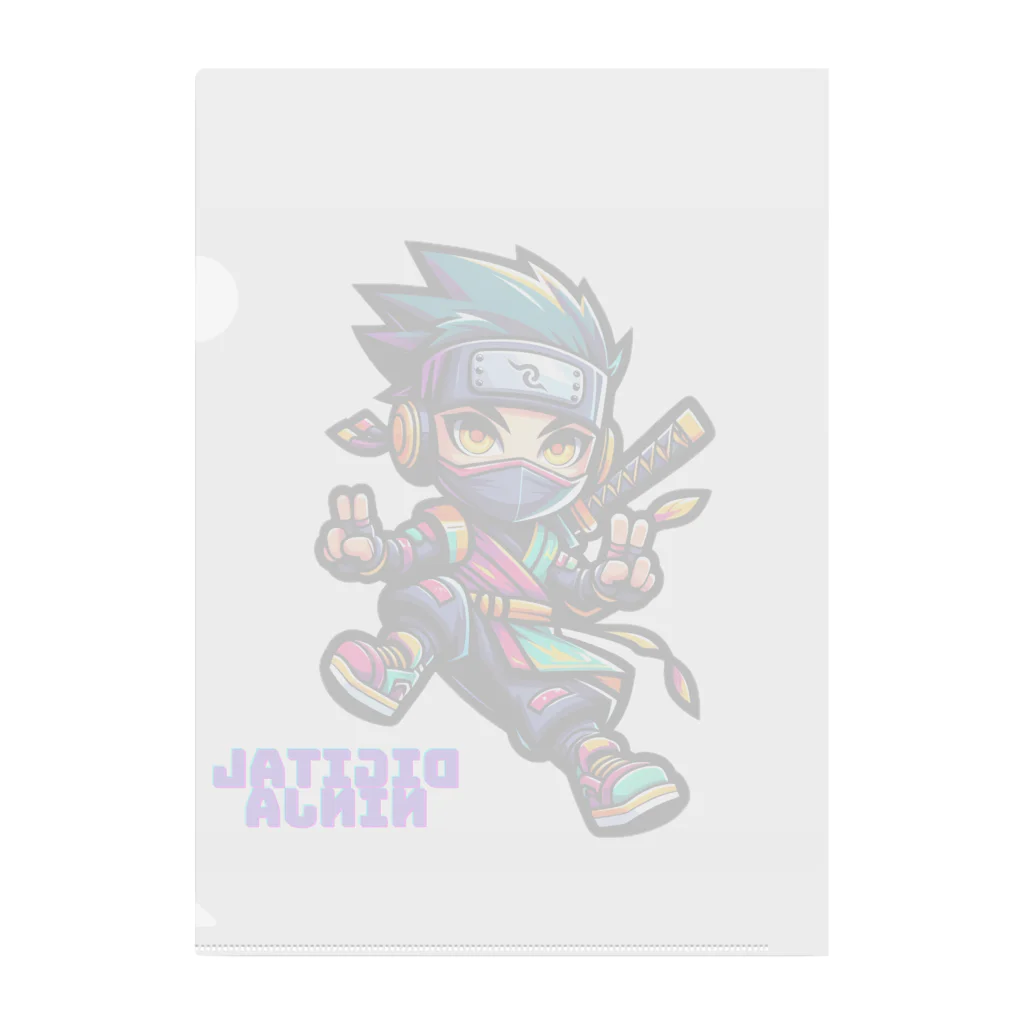 rsrsrsrsrの“Digital Ninja” ロゴ付き Clear File Folder