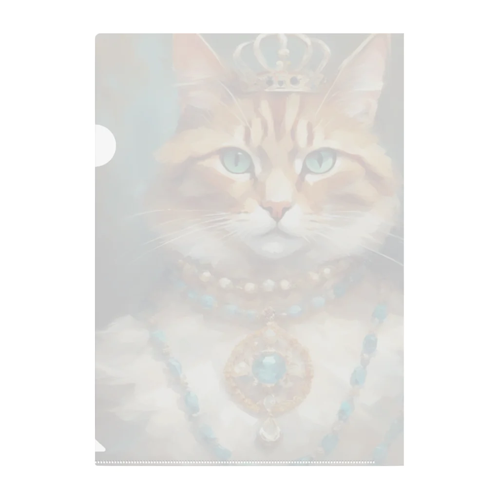 esmeralda64のパライバトルマリンの瞳の猫 Clear File Folder