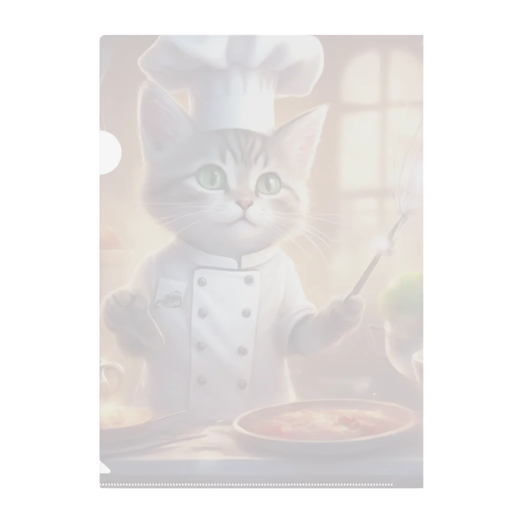 キャリーのcooking猫 クリアファイル