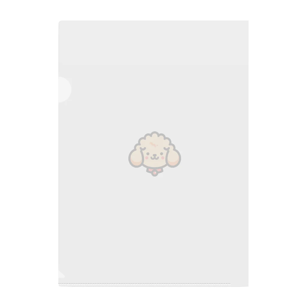 わんこグッズしょっぷcooのはにかみプードル Clear File Folder