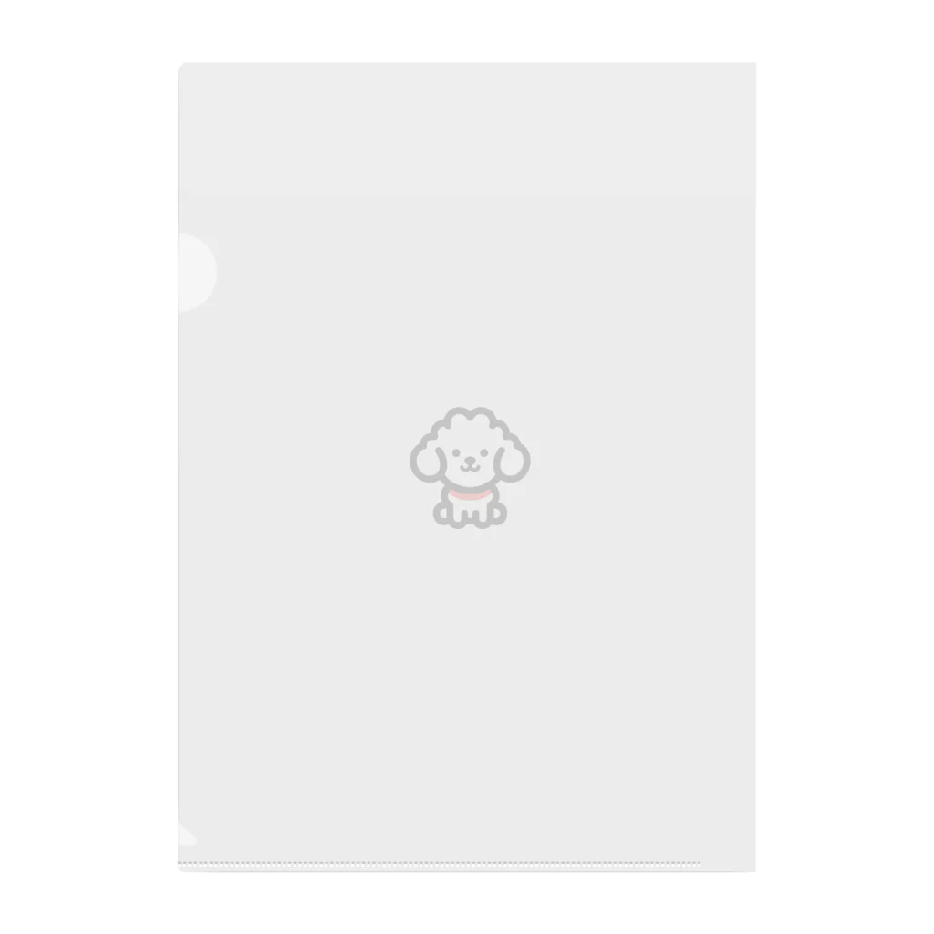 わんこグッズしょっぷcooの白プードル Clear File Folder