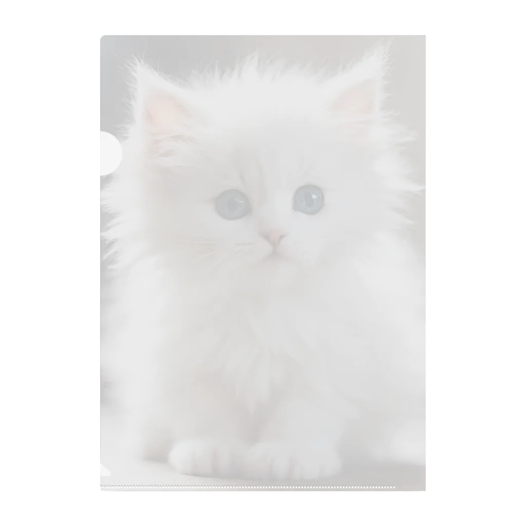 SkyBlueのキュートな子猫 Clear File Folder