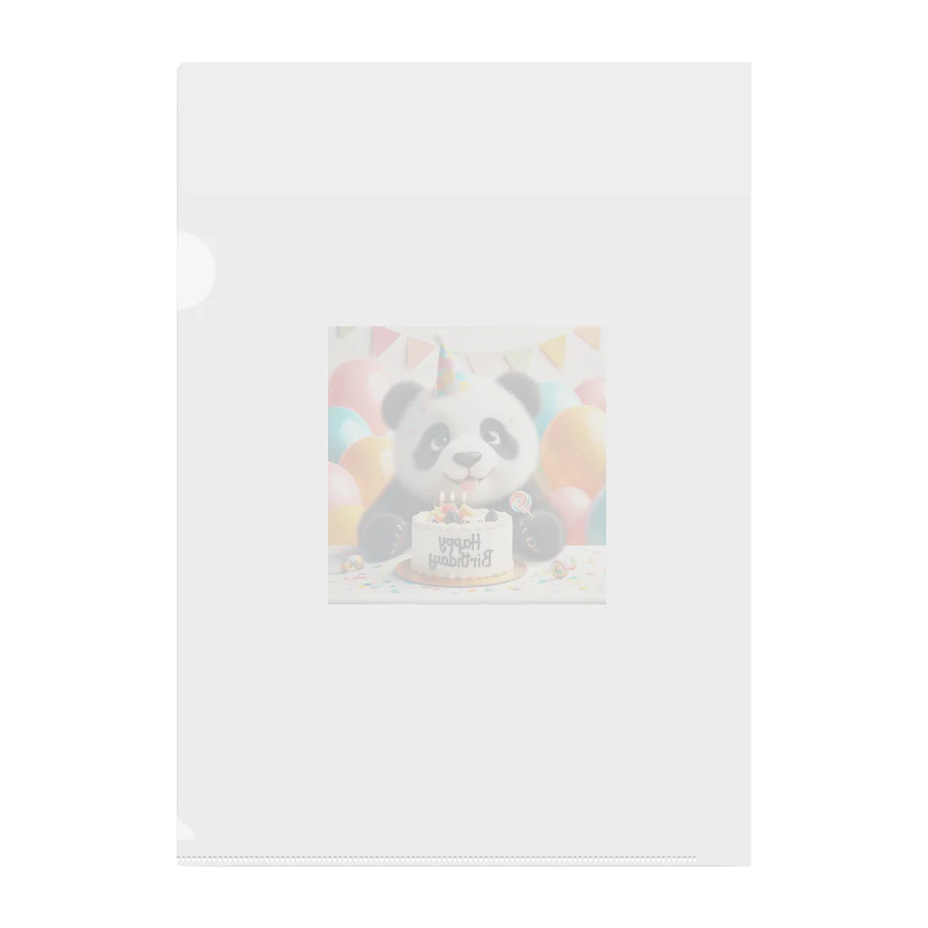 redpanda_pandaのお誕生日パンダ クリアファイル