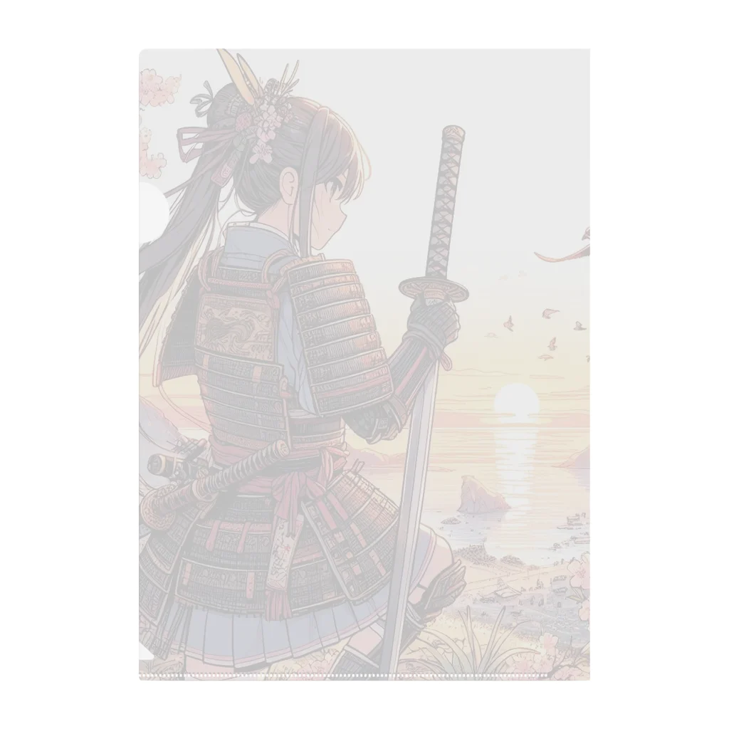推しの美少女とアイドルの海辺の桜と女剣士 Clear File Folder