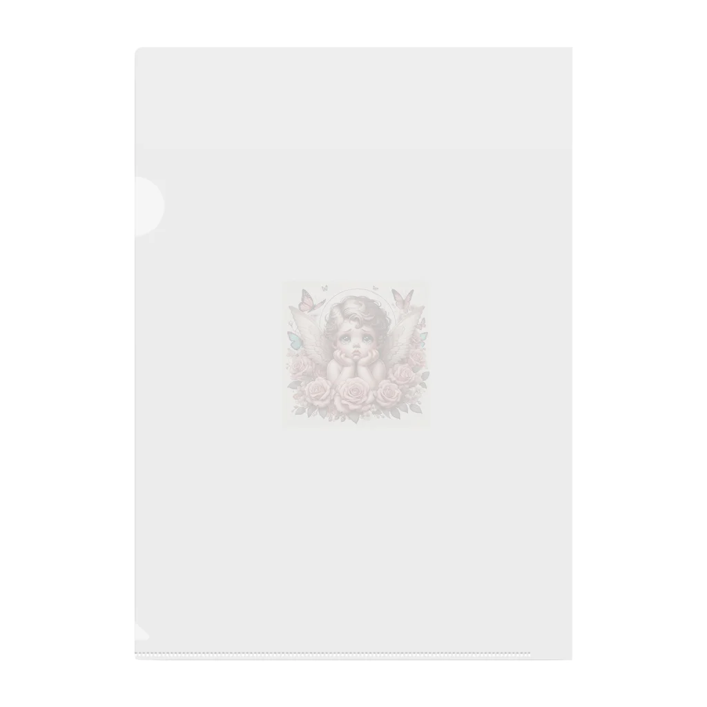 クリームのかわいい天使 Clear File Folder