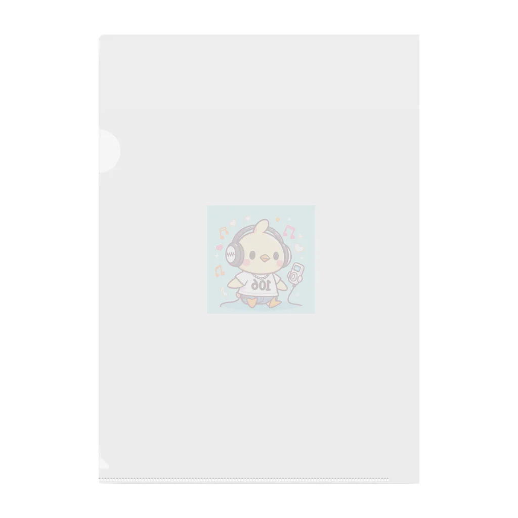 音楽ルー106のかわいいヒヨコ Clear File Folder