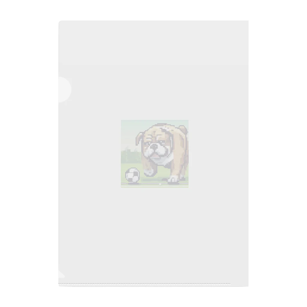 barisukaのフットボーラーブルドッグ Clear File Folder