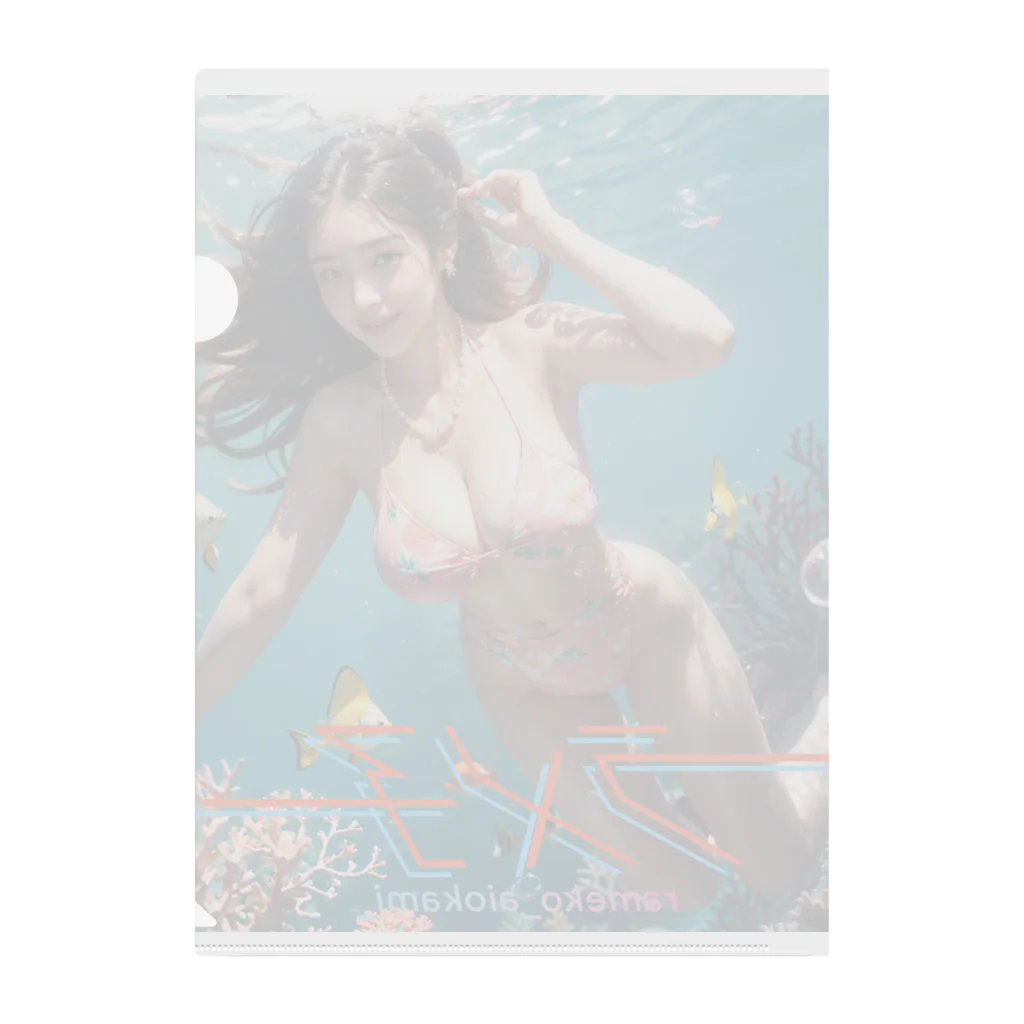 ramekoのラメ子_水着_ピンク Clear File Folder