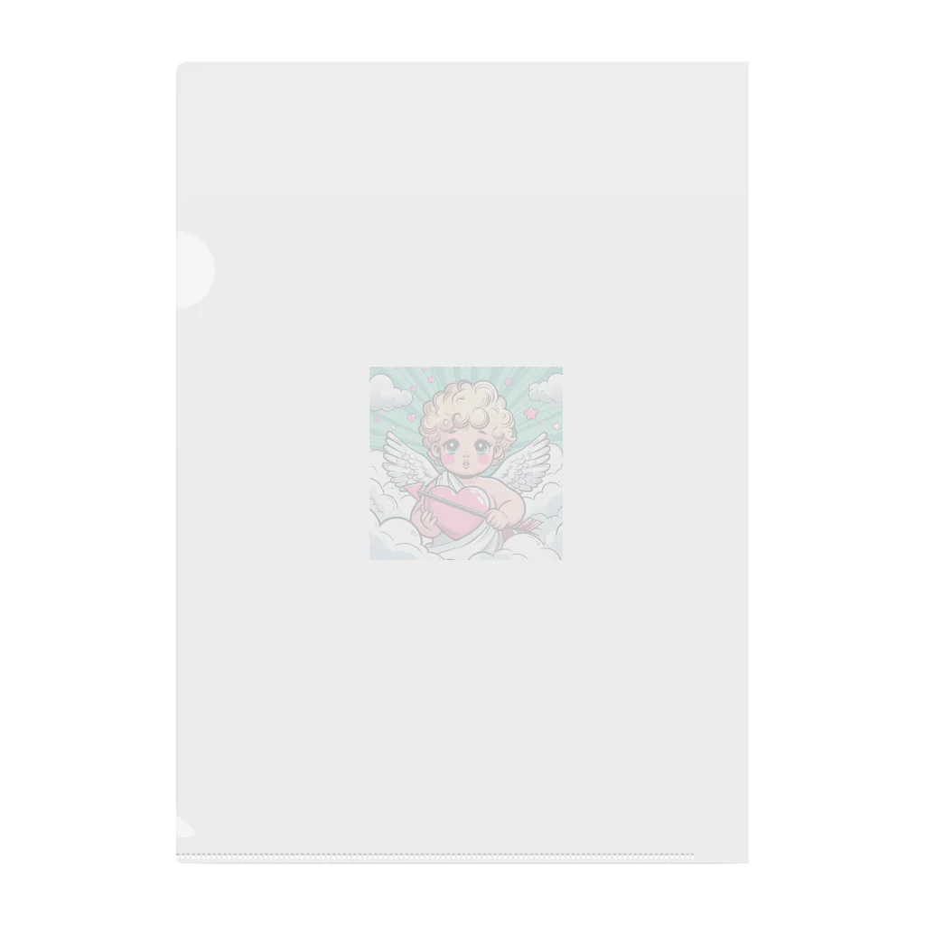 クリームのかわい天使 Clear File Folder