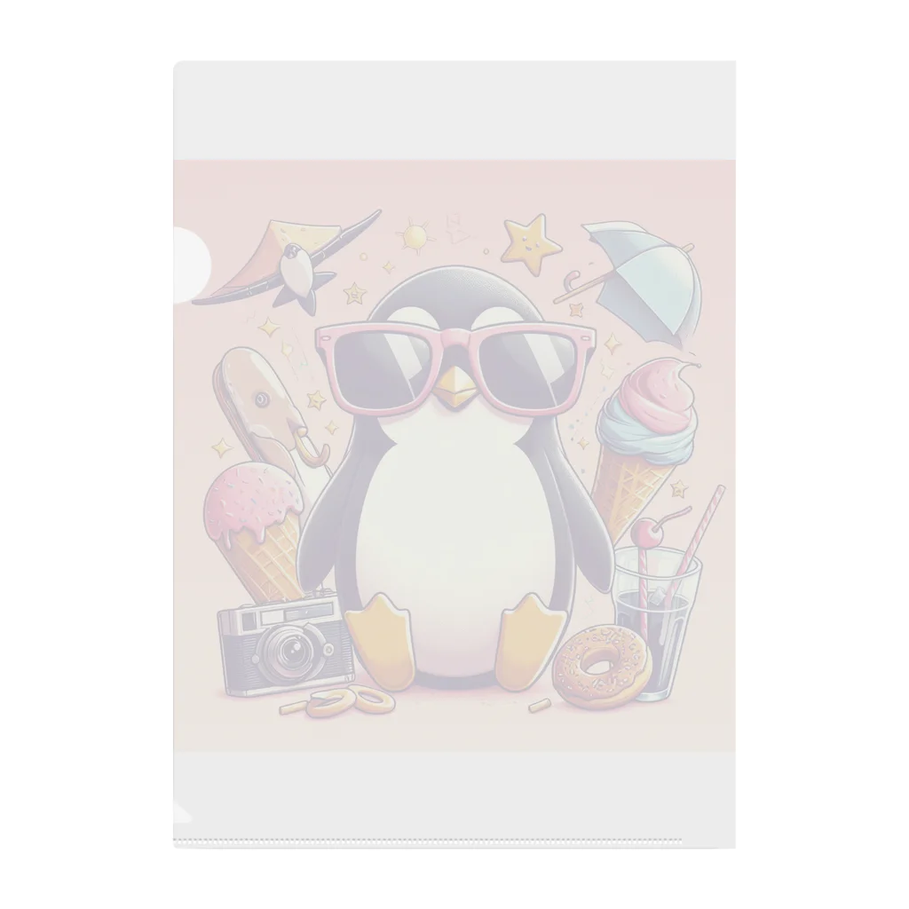 Design Harborのcool penguin クリアファイル