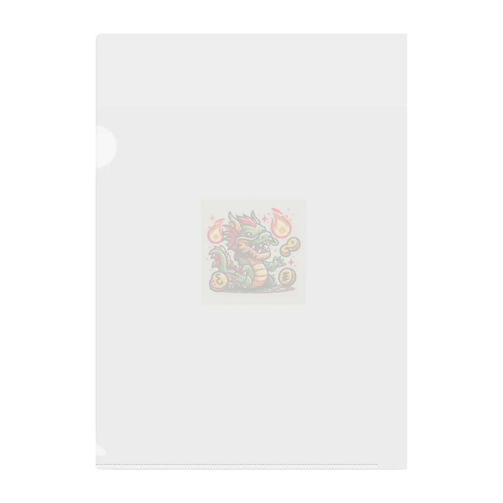 wtr3045のゴールドドラゴン Clear File Folder