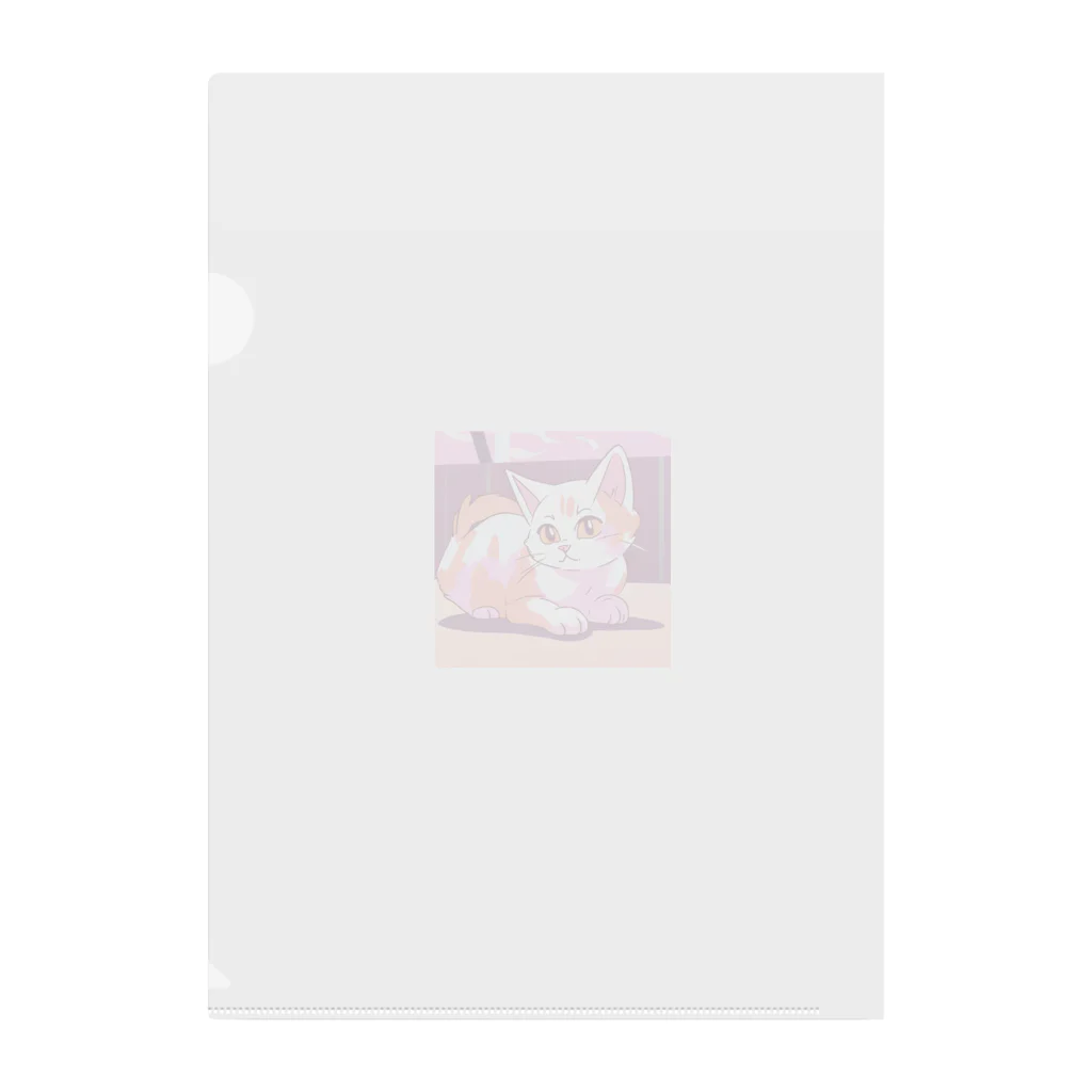 時計樹の森のおすましにゃんこ Clear File Folder