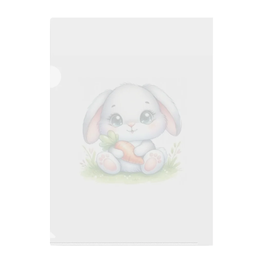 ぷっくりショップのうさかわいい Clear File Folder