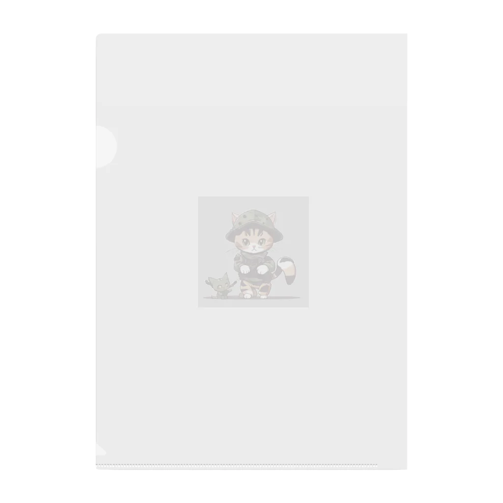 ピザベイビーの戦闘ネコ Clear File Folder