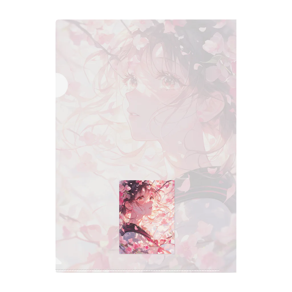 AQUAMETAVERSEの桜と私ラフルール1859 Clear File Folder