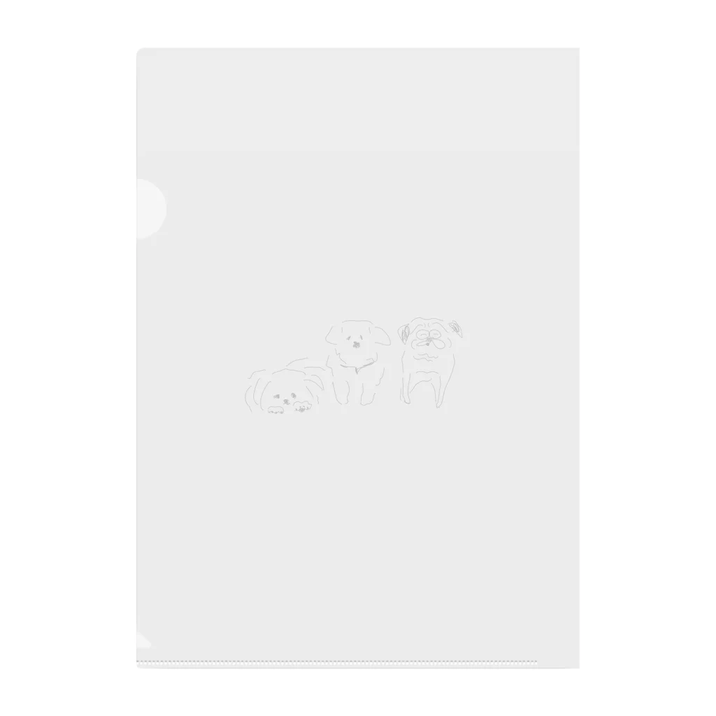 ヤオマサショウテンのヤオマサ看板犬 Clear File Folder