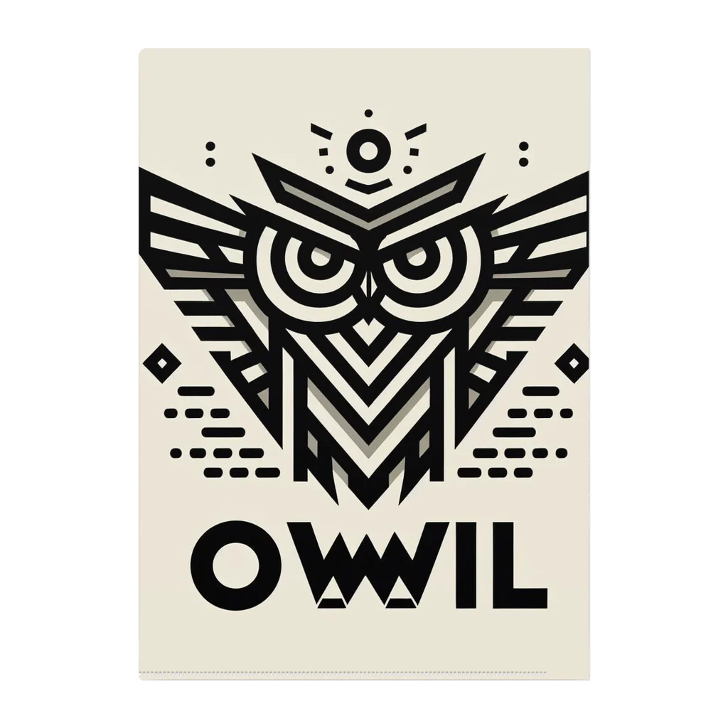 kotpopのOwl and knowledge Clear File Folder