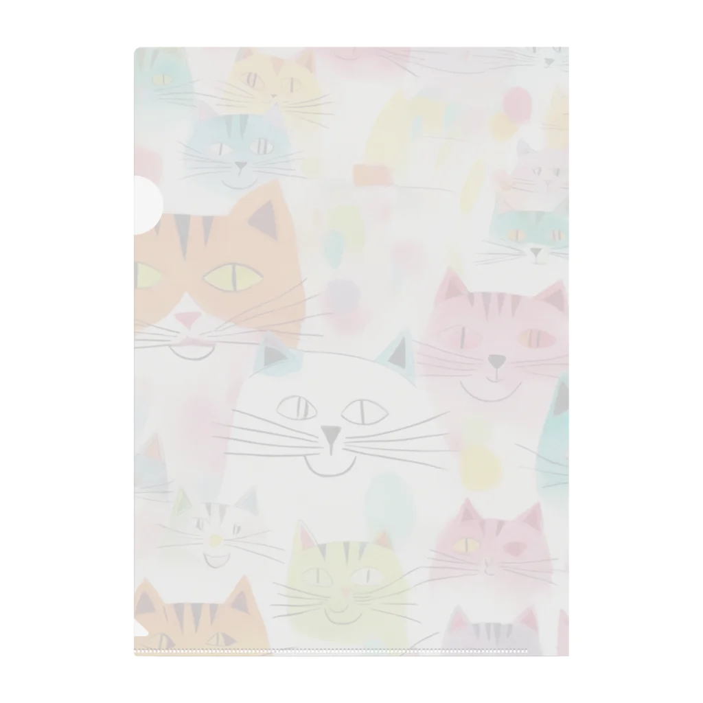 F2 Cat Design Shopのbeloved cats 002 クリアファイル