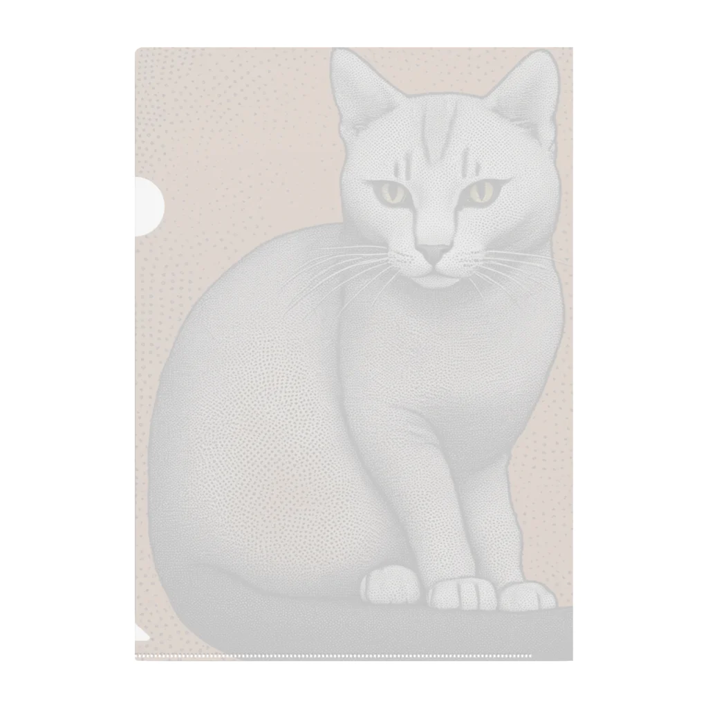 F2 Cat Design Shopのhairless cat 001 Clear File Folder