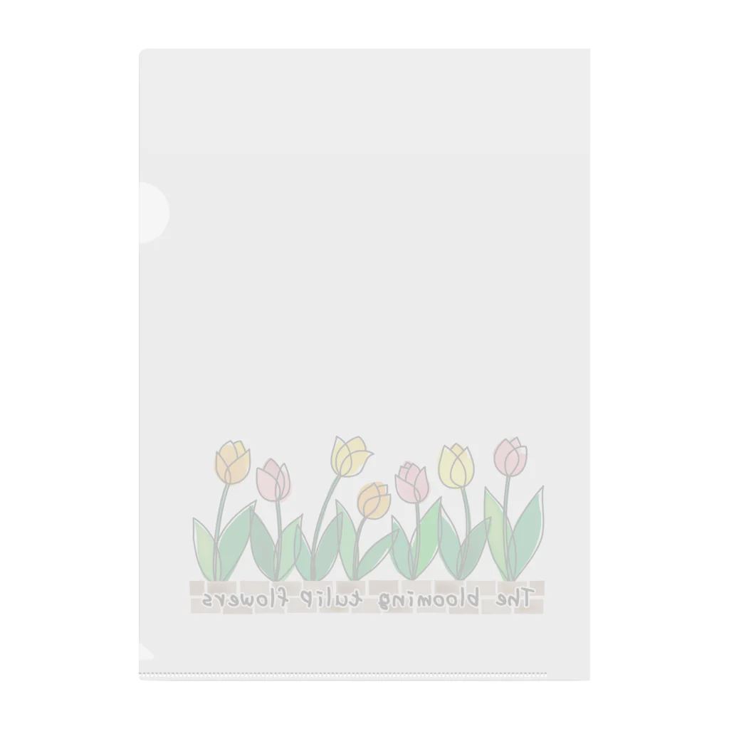 sari'sのThe blooming tulip flowers Clear File Folder