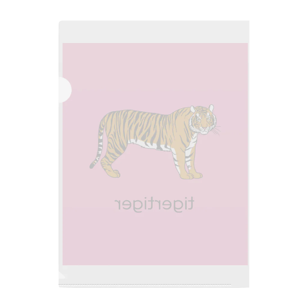 tigertigerの tigertiger ピンク Clear File Folder