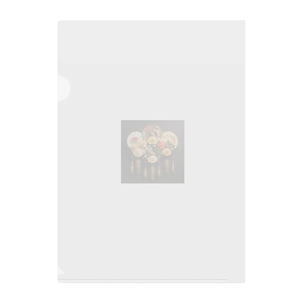 AQUAMETAVERSEの装飾扇　なでしこ1478 Clear File Folder