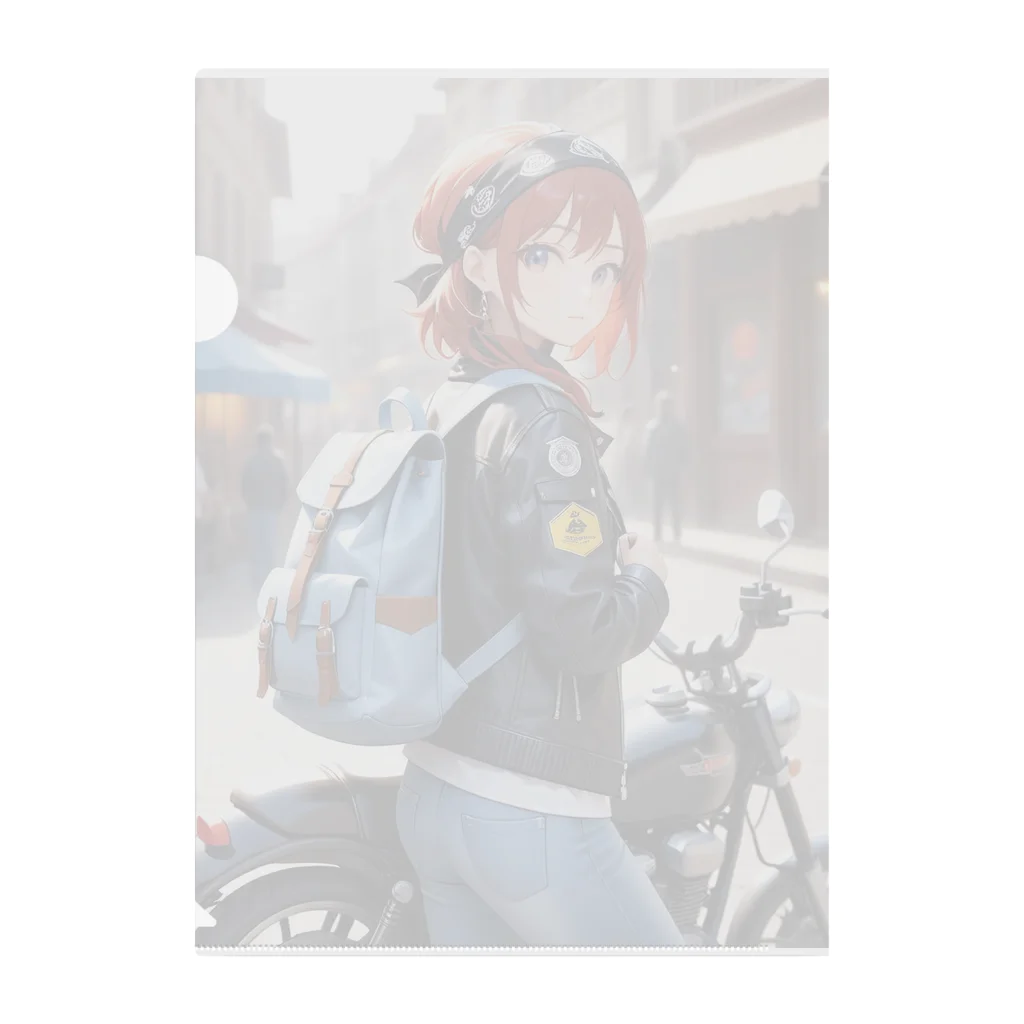 ヨーカズのバイク女子そら Clear File Folder