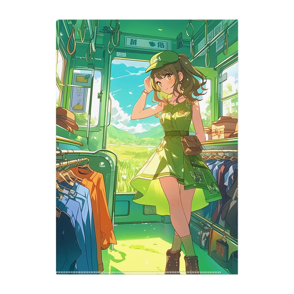 シロクマペンギンのトレインアパレルショップ Clear File Folder