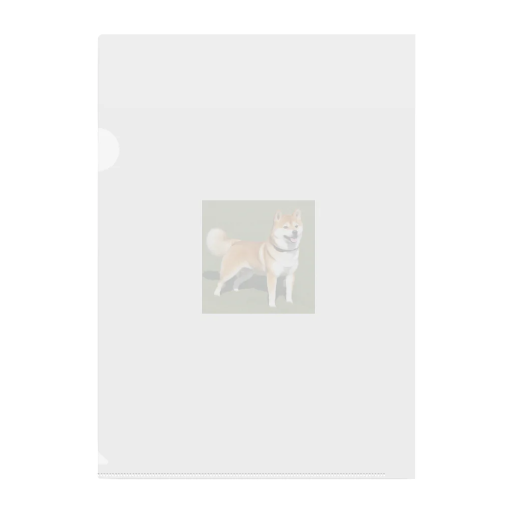 柴犬大好きマンのかわいい柴犬　赤毛 Clear File Folder