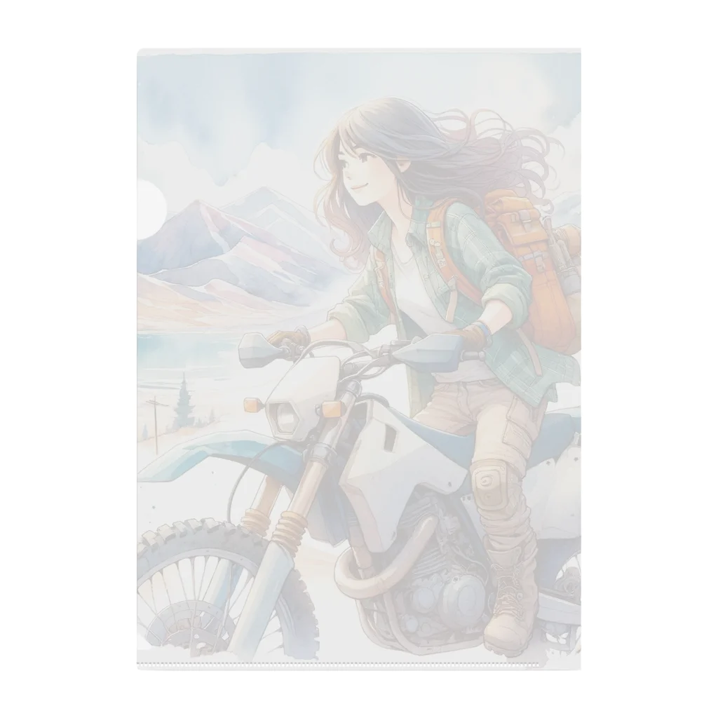 ヨーカズのバイク女子リナ Clear File Folder