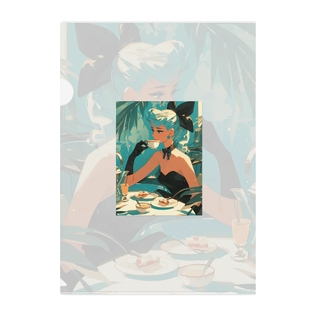 AQUAMETAVERSEのティファニーでお茶を　Hime  2530 Clear File Folder