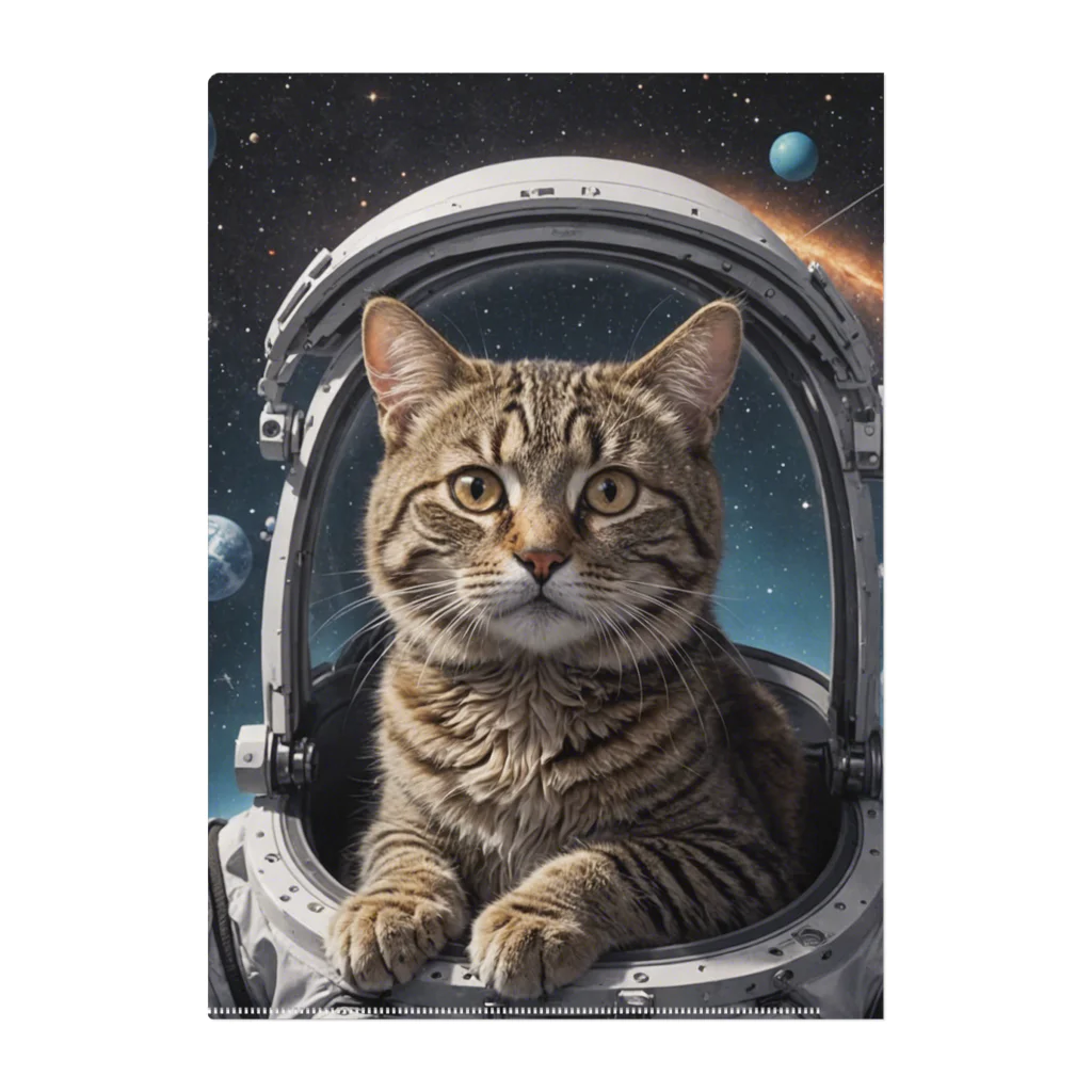 roogerの宇宙猫1 Clear File Folder