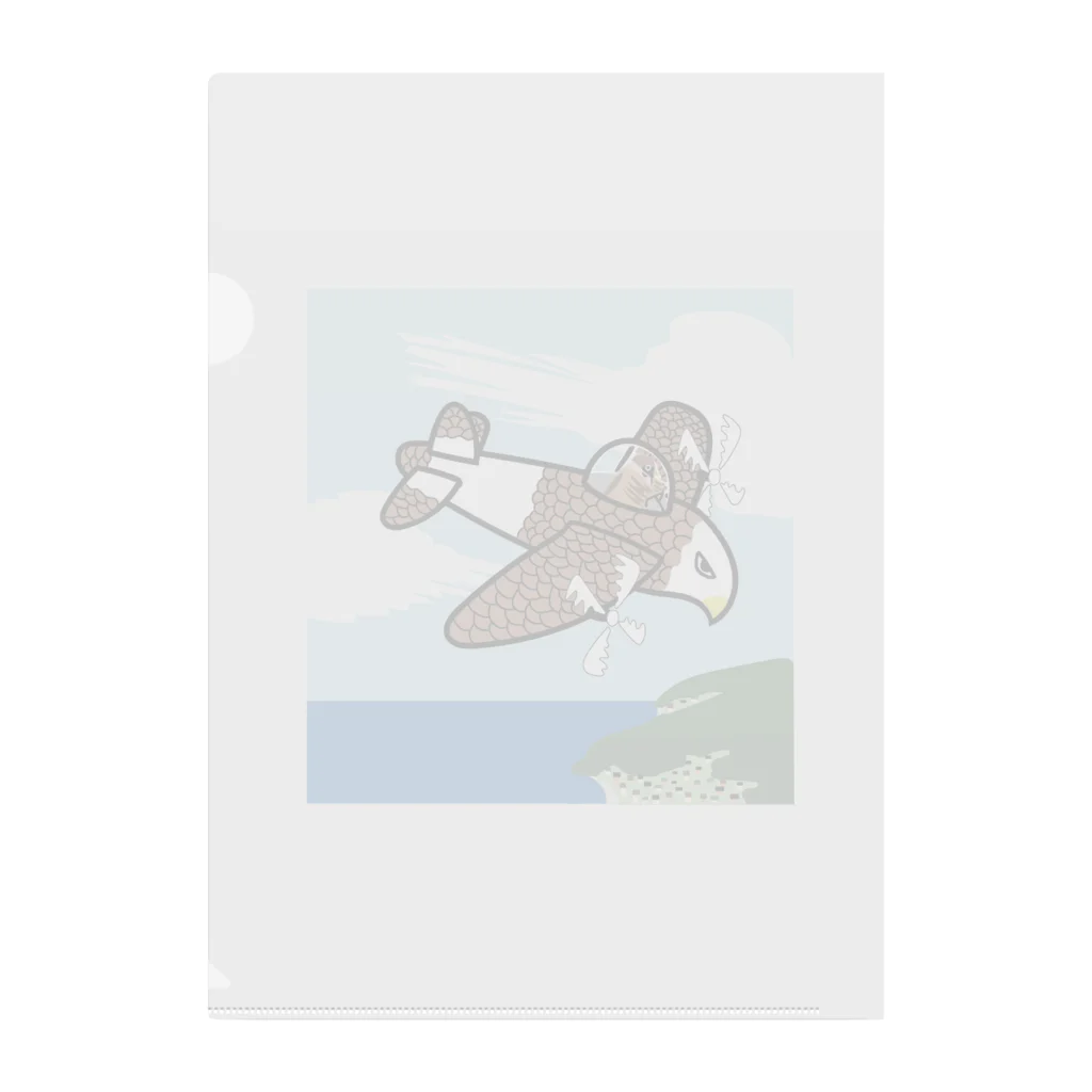 eugorameniwaの空を翔る鷲の飛行機 クリアファイル
