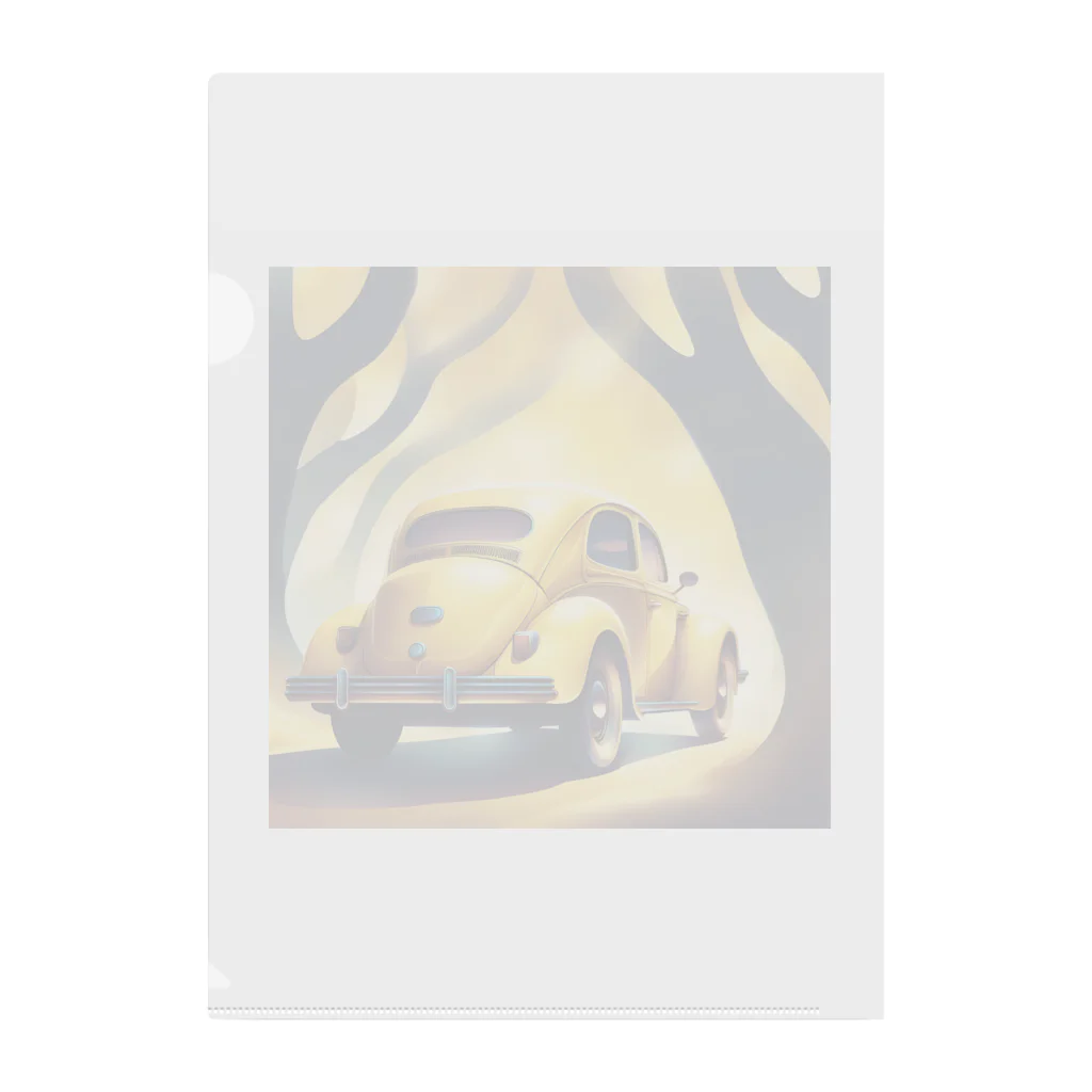 雑貨屋猫布団の黄色の外車 Clear File Folder