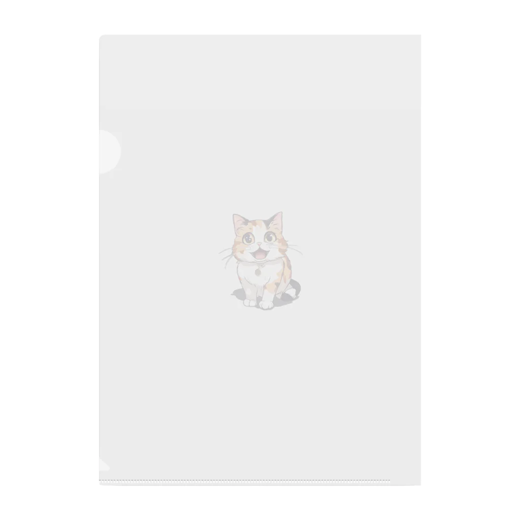 マダイ大佐の補給廠の三毛猫チーちゃんグッズ Clear File Folder