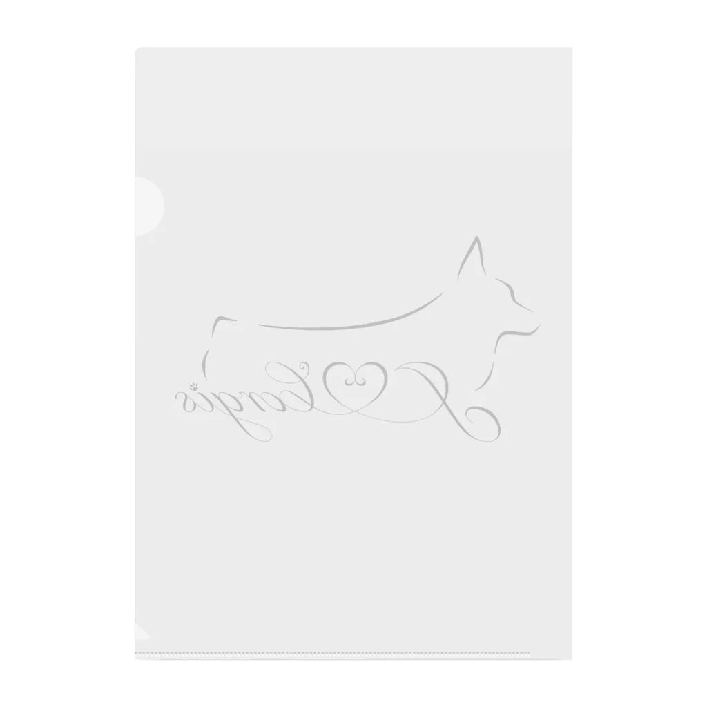 ORCATのI Love Corgis （ロゴブラック） クリアファイル