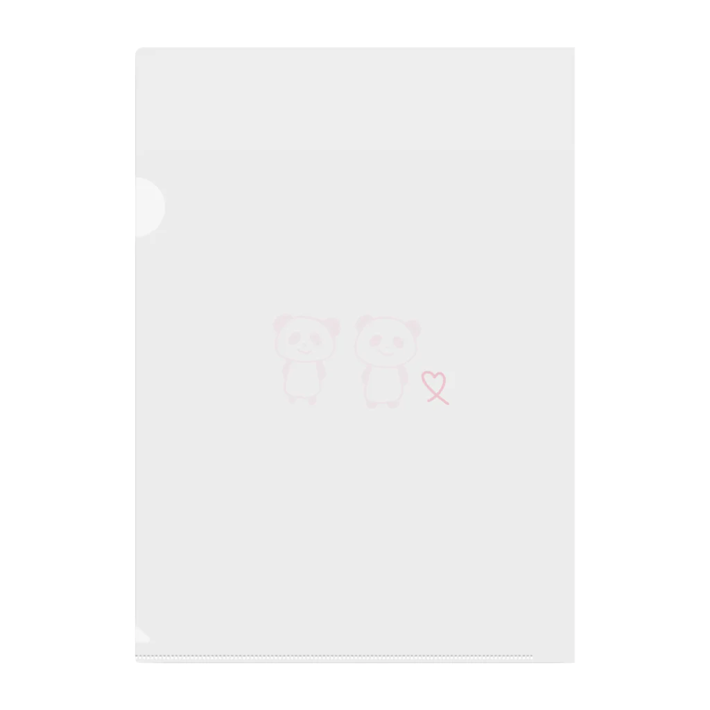 ぽてこのゆるぱんだ。ぴんく Clear File Folder