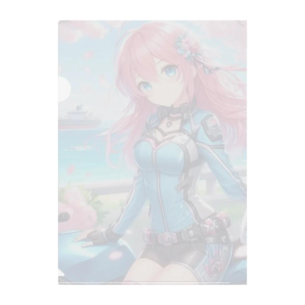 「ワンダーワールド」の桜の花びらが舞う海岸沿いで一休み❣️ Clear File Folder