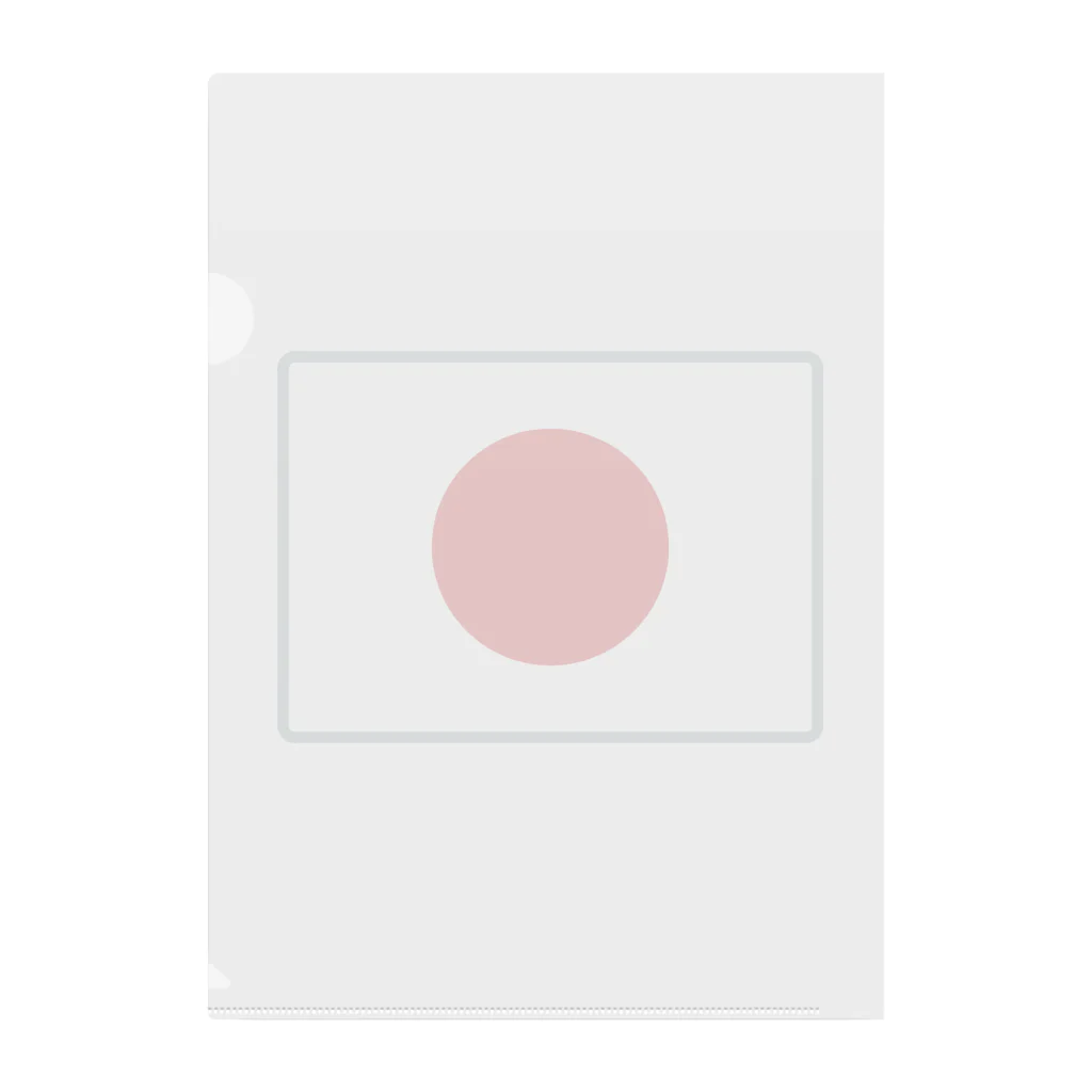 お絵かき屋さんの日本の国旗 Clear File Folder
