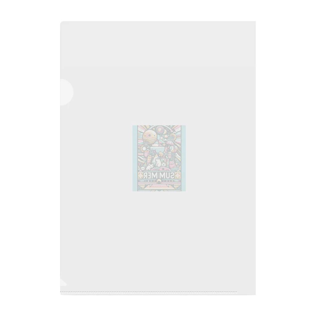 スケートリートのサンセットストリート Clear File Folder