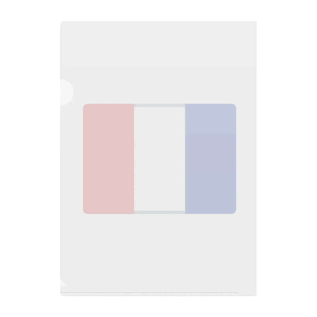 お絵かき屋さんのフランスの国旗 Clear File Folder